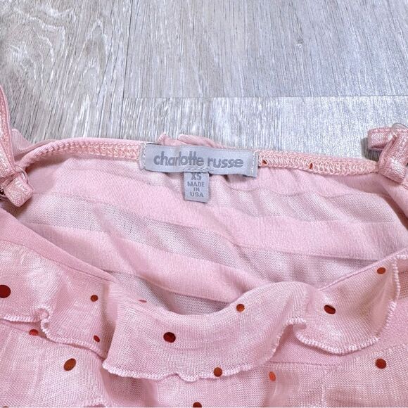 Pink Layered Ruffle Camisole Top XS - Picture 3 of 4